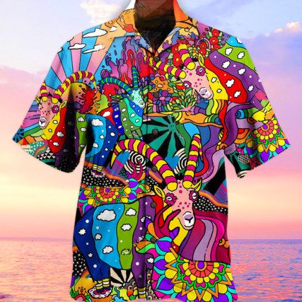 Hippie Deer Peace Love Life Color Amazing - Hawaiian Shirt - Owl Ohh - Owl Ohh