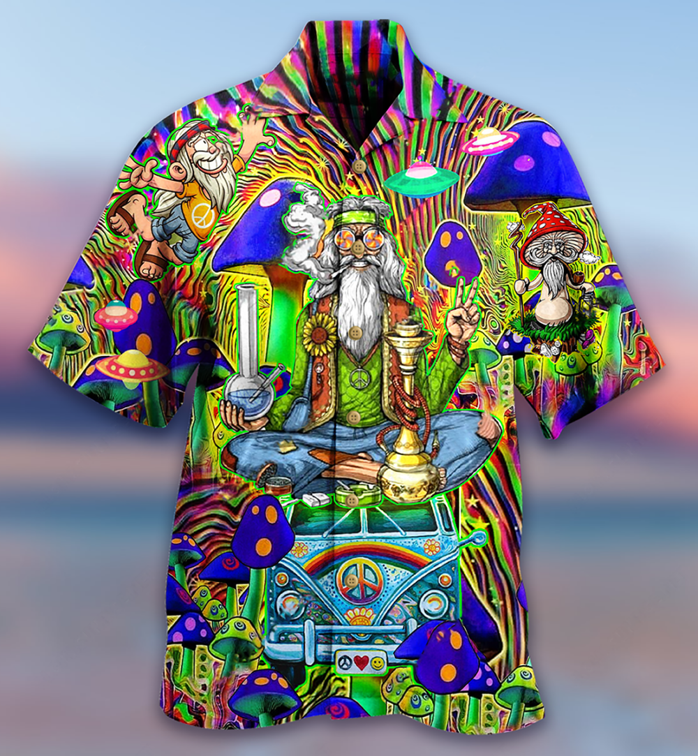 Hippie Mushroom Peace The Colorful Of Life - Hawaiian Shirt - Owl Ohh - Owl Ohh