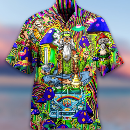 Hippie Mushroom Peace The Colorful Of Life - Hawaiian Shirt - Owl Ohh - Owl Ohh