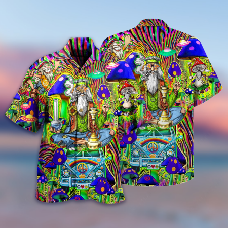 Hippie Mushroom Peace The Colorful Of Life - Hawaiian Shirt - Owl Ohh - Owl Ohh