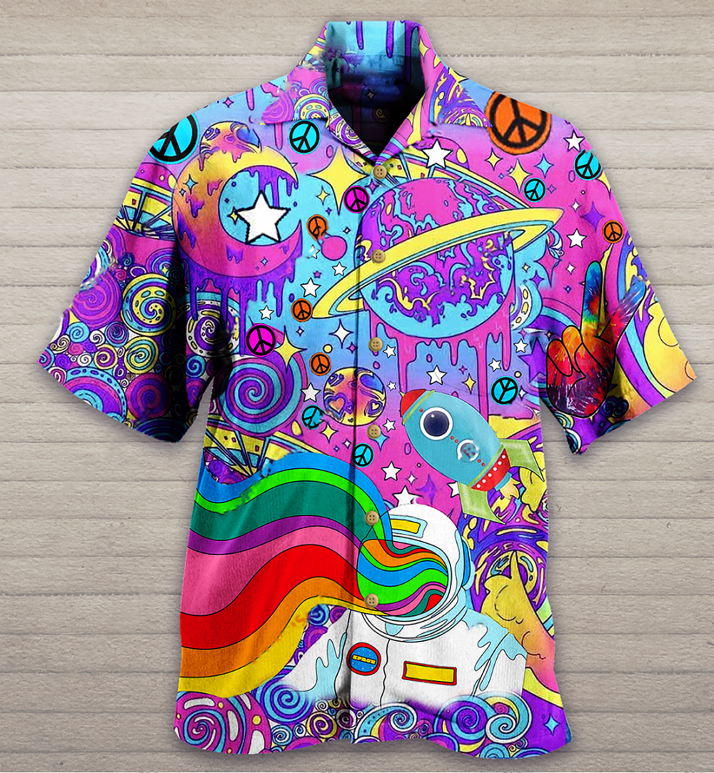 Hippie Planet Peace The Colorful Of Life - Hawaiian Shirt - Owl Ohh - Owl Ohh