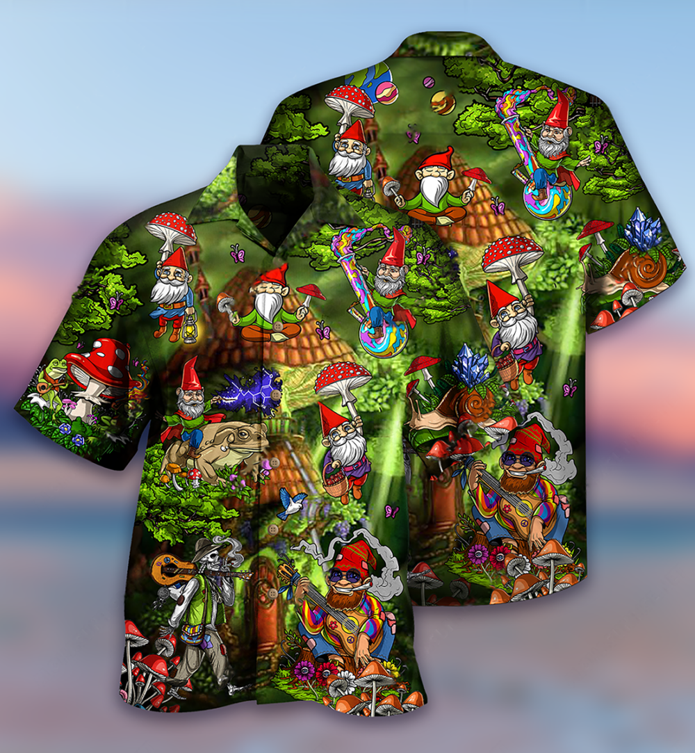 Hippie Mushroom Peace Love Life Color - Hawaiian Shirt - Owl Ohh - Owl Ohh