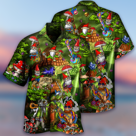 Hippie Mushroom Peace Love Life Color - Hawaiian Shirt - Owl Ohh - Owl Ohh