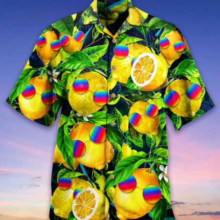 Hippie Funny Lemon Peace - Hawaiian Shirt - Owl Ohh - Owl Ohh