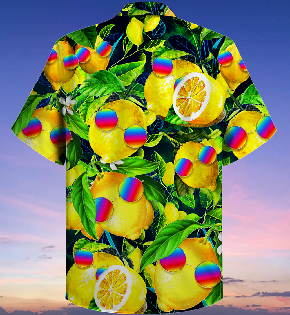 Hippie Funny Lemon Peace - Hawaiian Shirt - Owl Ohh - Owl Ohh