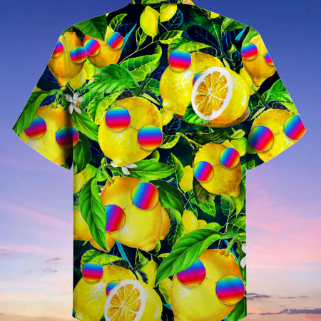 Hippie Funny Lemon Peace - Hawaiian Shirt - Owl Ohh - Owl Ohh