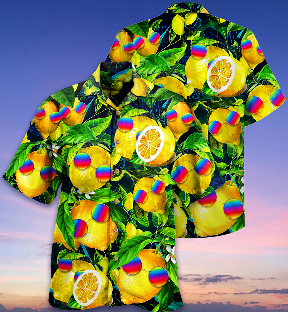 Hippie Funny Lemon Peace - Hawaiian Shirt - Owl Ohh - Owl Ohh