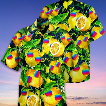 Hippie Funny Lemon Peace - Hawaiian Shirt - Owl Ohh - Owl Ohh
