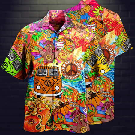 Hippie Pumpkins Mix Color - Hawaiian Shirt - Owl Ohh - Owl Ohh
