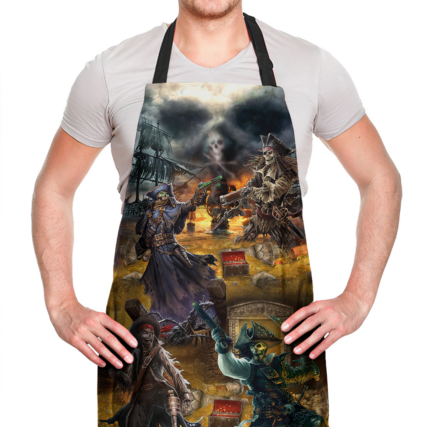 Skull Hunting Treasure Journey - Adjustable Apron - Owl Ohh - Owl Ohh