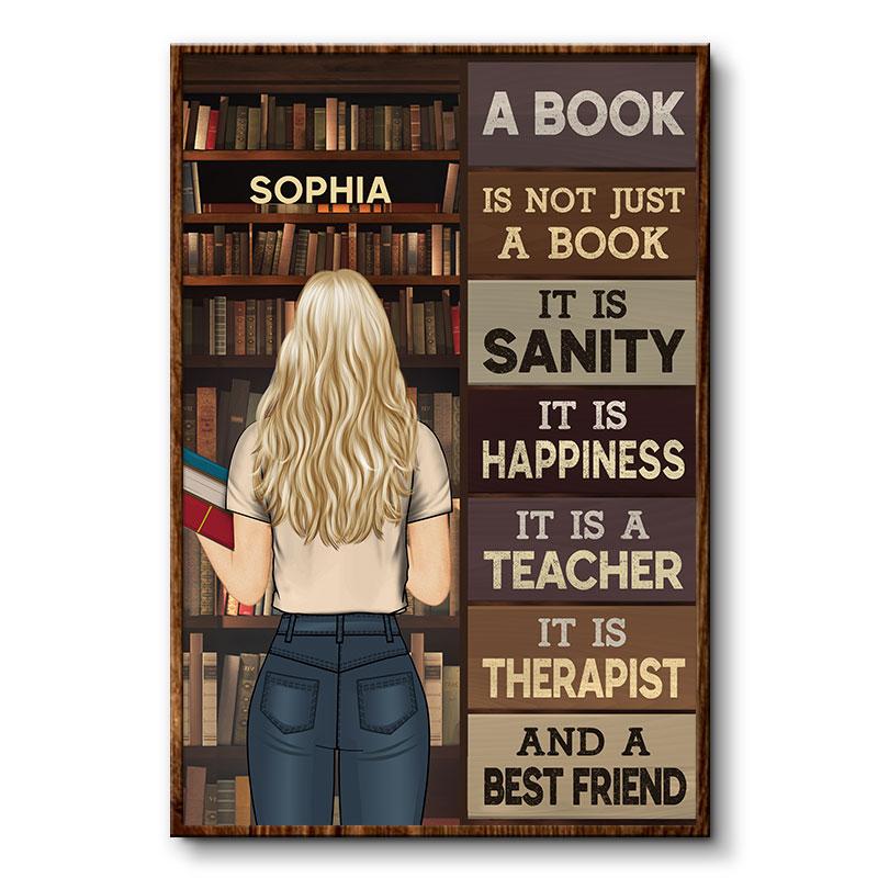 Book A Book Is Not Just A Book It Is Sanity Reading Personalized - Vertical Poster - Owl Ohh - Owl Ohh