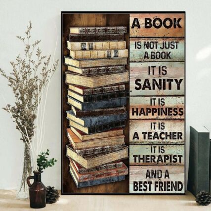 Book A Book Isn't Just A Book It is Therapist And A Best Friend - Vertical Poster - Owl Ohh - Owl Ohh