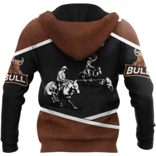 Personalized Name Bull Riding Hoodie Printed Unisex Shirts Black Team Roping
