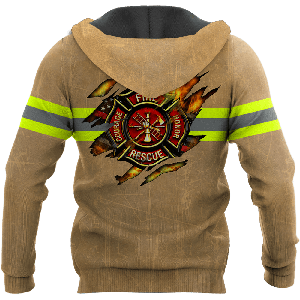 Firefighter Fire Honor Rescue Courage - Hoodie - Owl Ohh - Owl Ohh