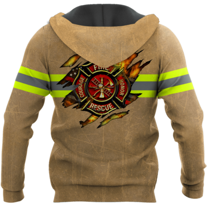 Firefighter Fire Honor Rescue Courage - Hoodie - Owl Ohh - Owl Ohh