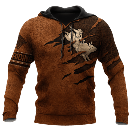 Personalized Name Bull Riding Hoodie Printed Unisex Shirts Bull Rider Ver 4