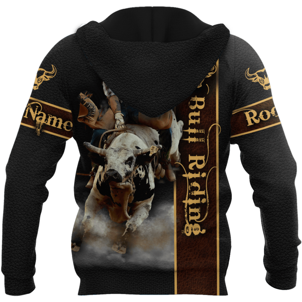 Personalized Name Bull Riding Hoodie Printed Unisex Shirts Bull Rider Ver 5
