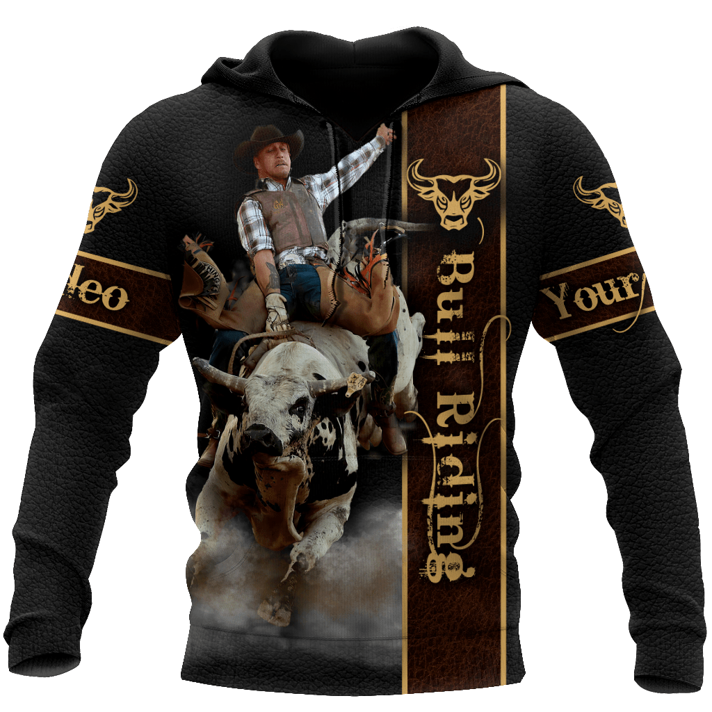 Personalized Name Bull Riding Hoodie Printed Unisex Shirts Bull Rider Ver 5