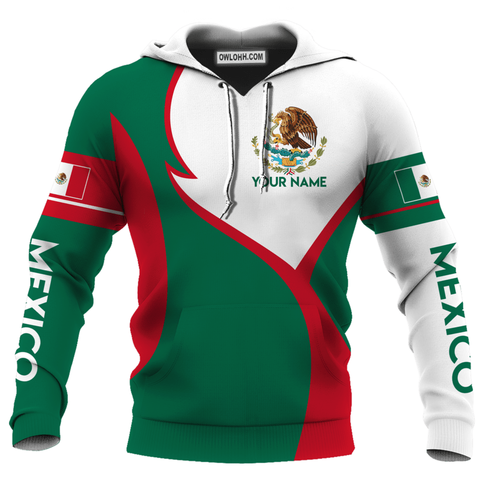 Mexico Green And Red Style Personalized - Hoodie - Owl Ohh - Owl Ohh