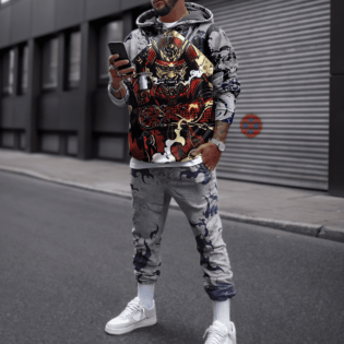 Samurai Japanese Hoodie + Sweatpant - HOOD02FNN061221
