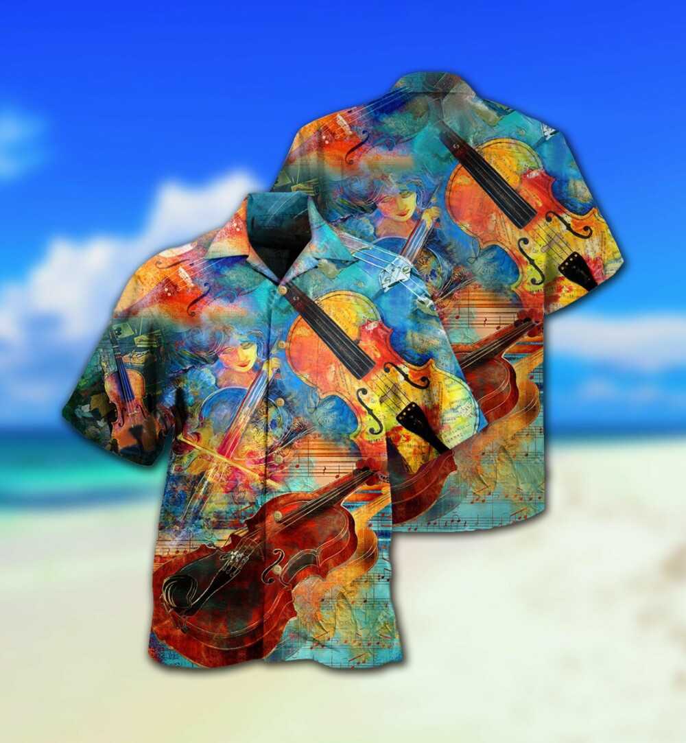 Violin Music Abstract - Hawaiian Shirt - Owl Ohh - Owl Ohh