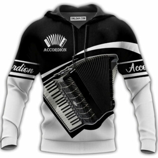Accordion Is My Life Black And White - Hoodie - Owl Ohh - Owl Ohh