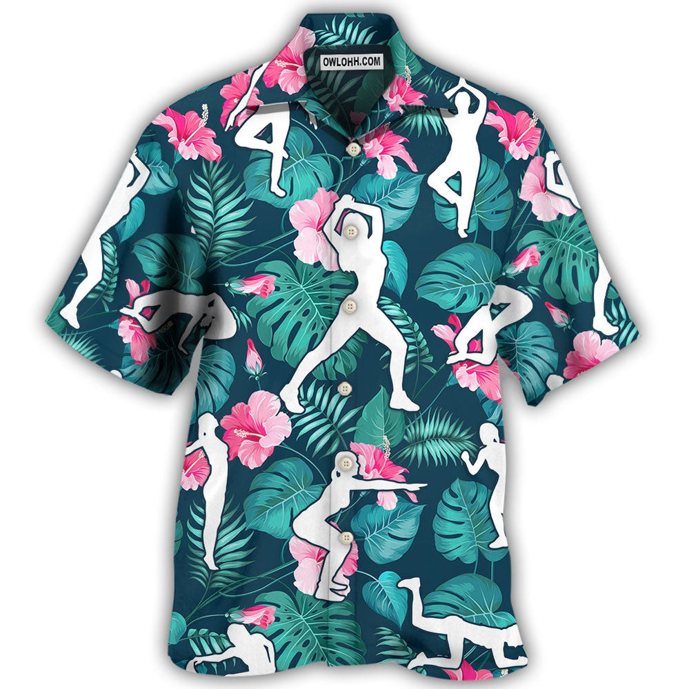 Aerobics Tropical Floral - Hawaiian Shirt - Owl Ohh - Owl Ohh