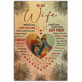 Black Woman Afro Couple Black Girl To My Wife With Classic Style - Vertical Poster - Owl Ohh - Owl Ohh