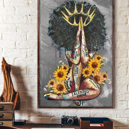 Black Woman Afro Girl I Am Enough Classic - Vertical Poster - Owl Ohh - Owl Ohh