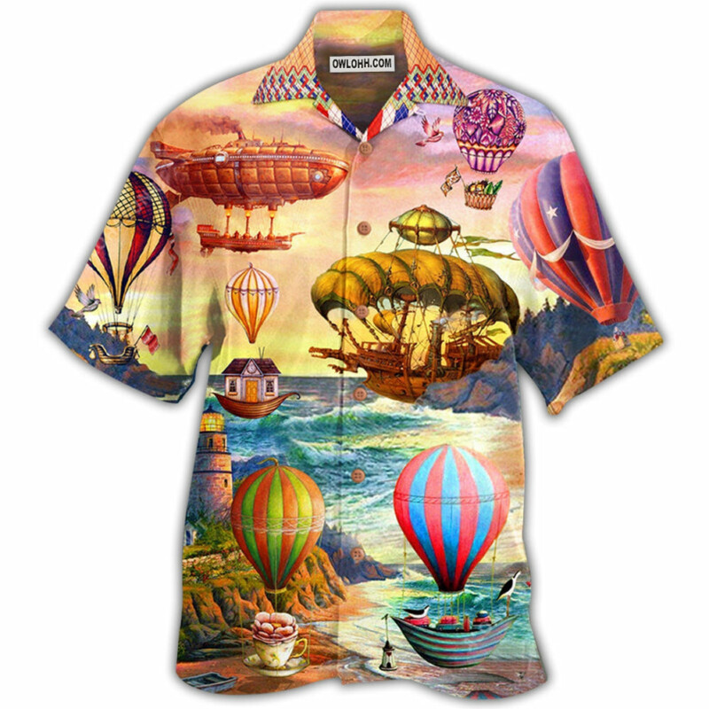 Air Balloon Steampunk I Travel By It - Hawaiian Shirt - Owl Ohh - Owl Ohh