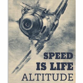 Airplane Speed Is Life Altitude - Vertical Poster - Owl Ohh - Owl Ohh