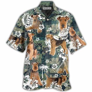 Airedale Terrier Dog Lover Tropical - Hawaiian Shirt - Owl Ohh - Owl Ohh