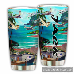 Airplane To Hawaii Personalized - Tumbler - Owl Ohh - Owl Ohh
