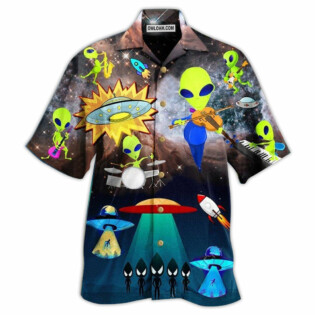 Alien With Music And Fun - Hawaiian Shirt - Owl Ohh - Owl Ohh