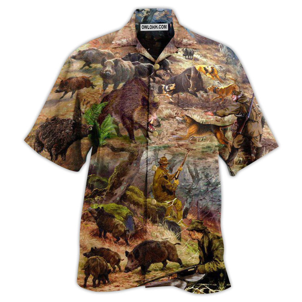 Hunting All Care About Is Hunting And Maybe 3 People - Hawaiian Shirt - Owl Ohh - Owl Ohh