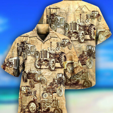 Tractor Farm All I Want To Do Is Work On My Farm - Hawaiian Shirt - Owl Ohh - Owl Ohh