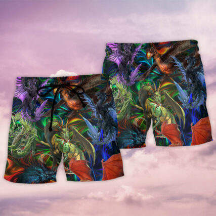 Dragon In An Unreal World - Beach Short - Owl Ohh - Owl Ohh