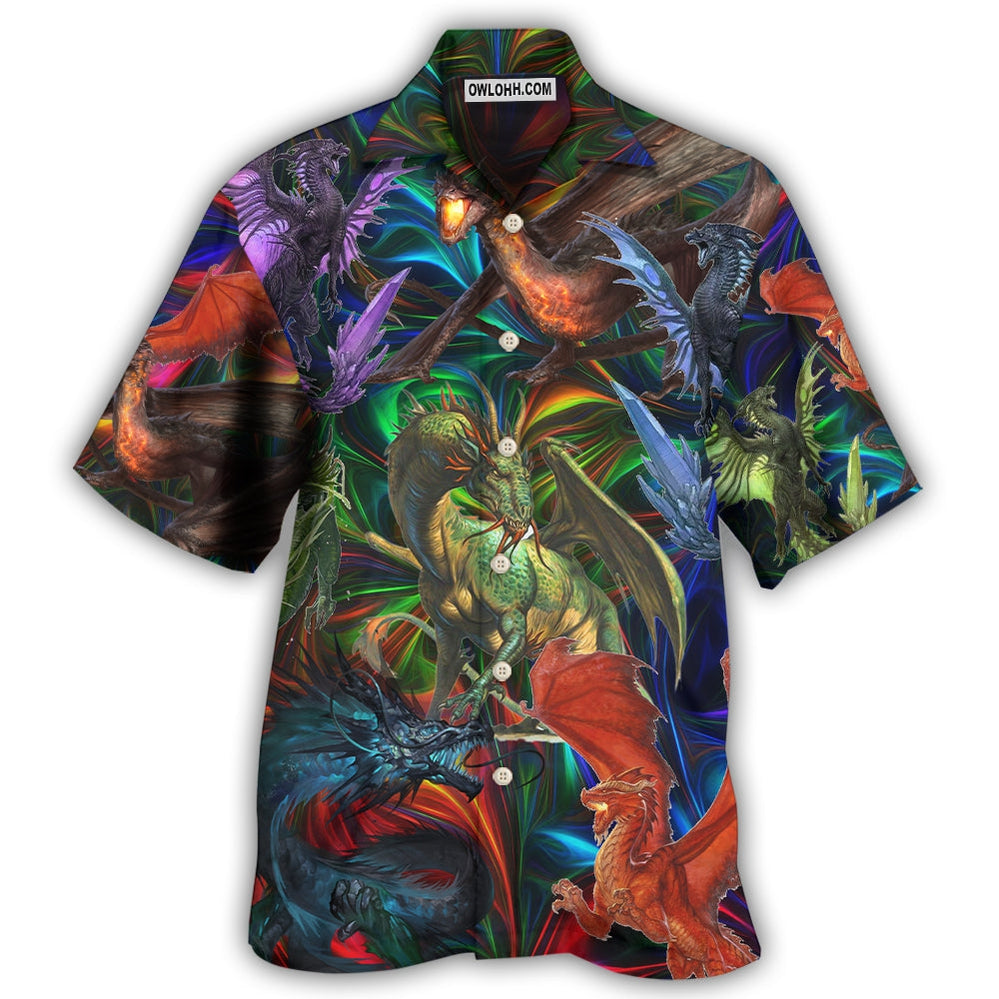 Dragon In An Unreal World - Hawaiian Shirt - Owl Ohh for men and women, kids - Owl Ohh