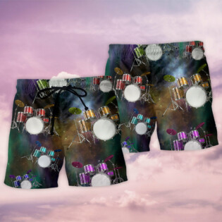 Drum Amazing Drums Galaxy Style - Beach Short - Owl Ohh - Owl Ohh