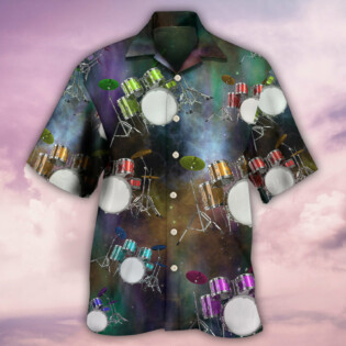 Drum Amazing Drums Galaxy Style - Hawaiian Shirt - Owl Ohh - Owl Ohh