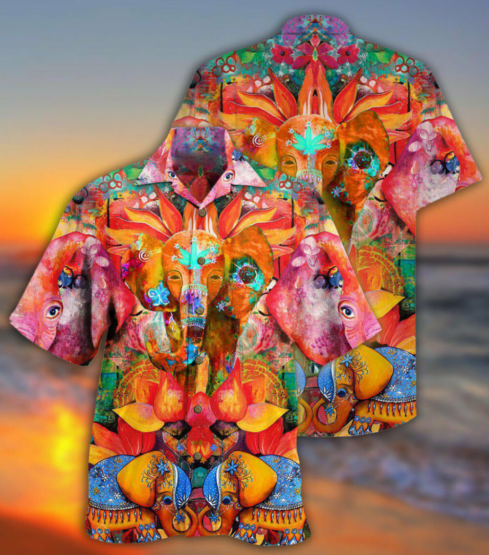 Hippie Elephant Amazing Style - Hawaiian Shirt - Owl Ohh - Owl Ohh
