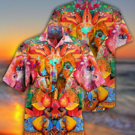 Hippie Elephant Amazing Style - Hawaiian Shirt - Owl Ohh - Owl Ohh