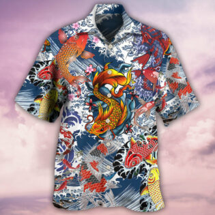 Fish Amazing Koi Fish In The Sea - Hawaiian Shirt - Owl Ohh for men and women, kids - Owl Ohh