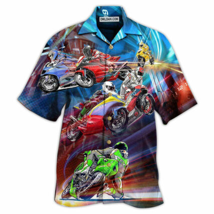 Motorcycle Amazing Cool Racing - Hawaiian Shirt - Owl Ohh - Owl Ohh