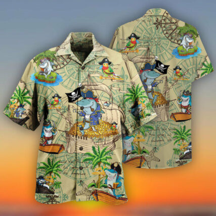 Shark Amazing Pirate Shark - Hawaiian Shirt - Owl Ohh - Owl Ohh
