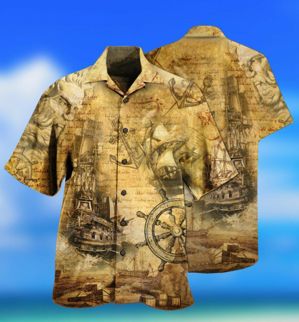 Sailing Ship Into The Sea To Find Your Soul - Hawaiian Shirt - Owl Ohh - Owl Ohh