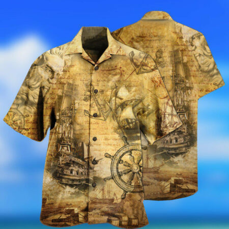 Sailing Ship Into The Sea To Find Your Soul - Hawaiian Shirt - Owl Ohh - Owl Ohh