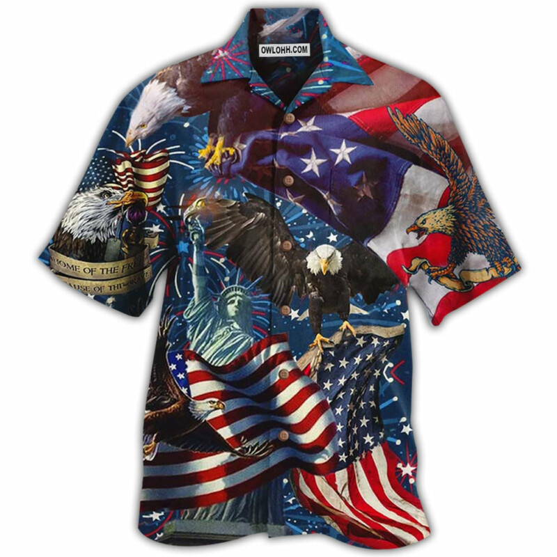 America Eagle Victory Love - Hawaiian Shirt - Owl Ohh - Owl Ohh
