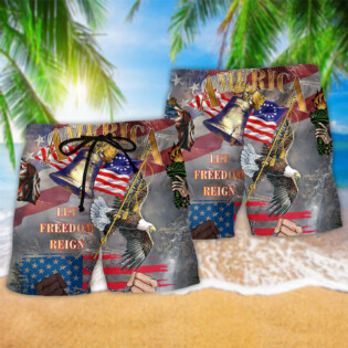 America Let Freedom Reign - Beach Short - Owl Ohh - Owl Ohh