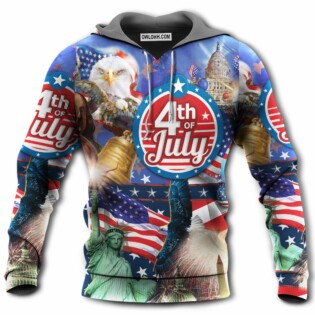 America Love 4th Of July - Hoodie - Owl Ohh - Owl Ohh